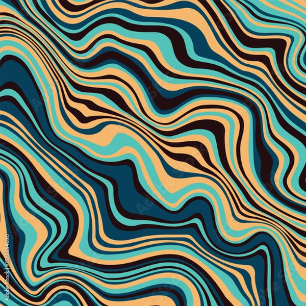 Fototapeta Abstract psychedelic groovy background. Vector illustration.