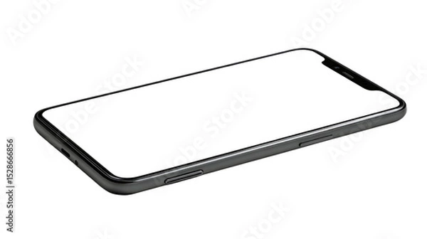 Obraz A phone is laying on a white background