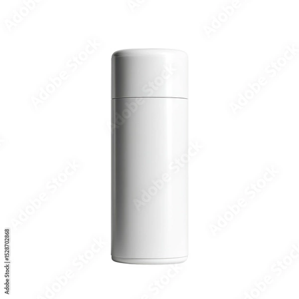 Fototapeta White Cylindrical Container with a Smooth Finish, Ideal for Packaging, Storage, and Product Display in Various Industries Transparent background or png