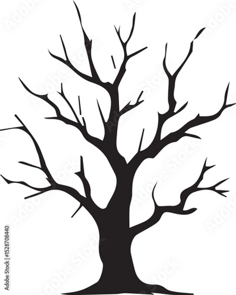 Obraz Tree silhouette Vector | Minimalist & Trendy Tree Silhouette Design | Unique & Stylish Tree Artwork for Vector design