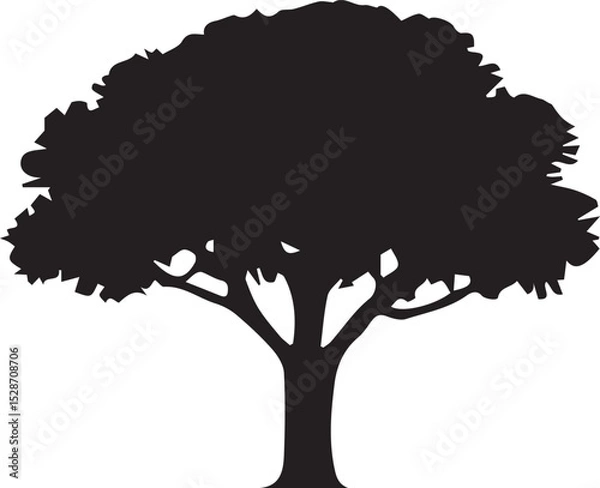 Fototapeta Tree silhouette Vector | Minimalist & Trendy Tree Silhouette Design | Unique & Stylish Tree Artwork for Vector design