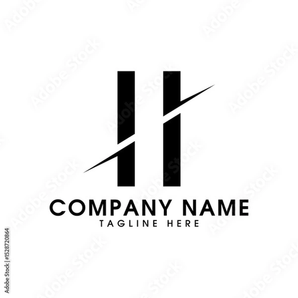 Obraz Modern vector design Logo Letter H