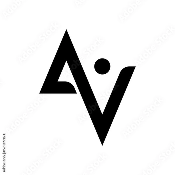Obraz Modern vector design Logo Letter AV