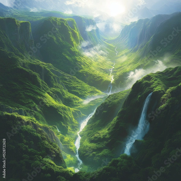 Obraz waterfall in the mountain