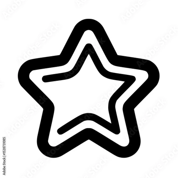 Obraz Simple, outlined star graphic design element.