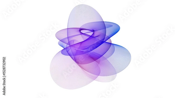 Obraz Colorful Abstract Swirls on Black Background with Soft Curves and Flowing Designs in Purple and Blue Hues