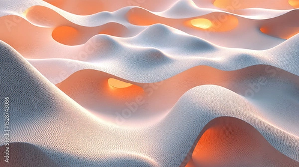 Fototapeta abstract 3D organic structure with terracotta and sand