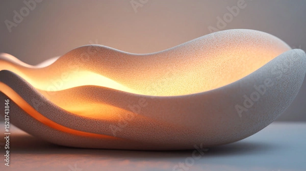 Fototapeta a flowing 3D organic shape