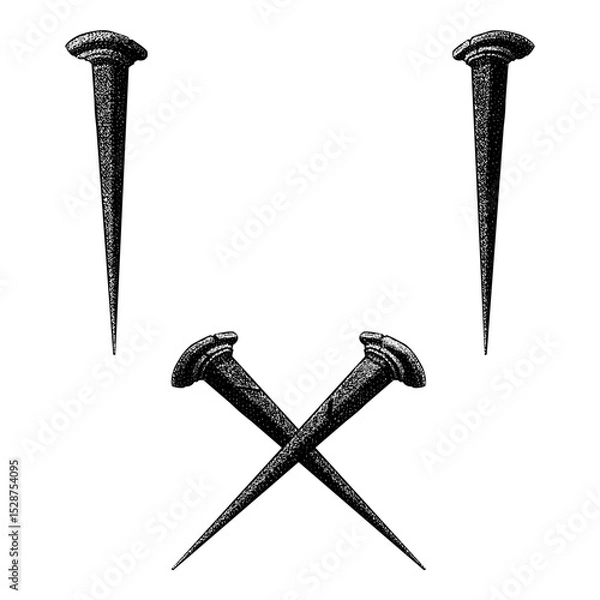 Obraz stakes hand drawing vector isolated on background.