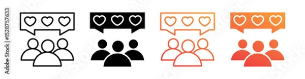 Obraz Supporter Multiple Style Icon Set Collection 