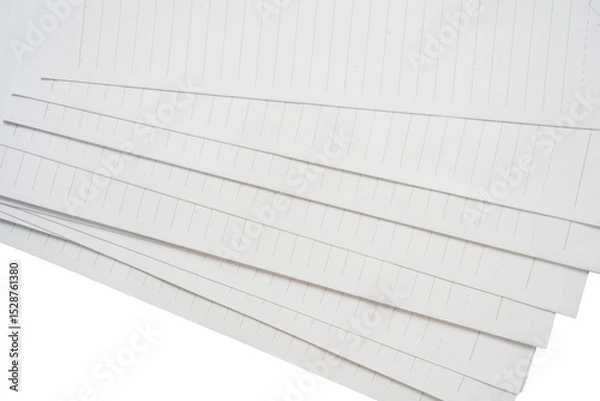 Fototapeta stack of lined sheets paper notebook