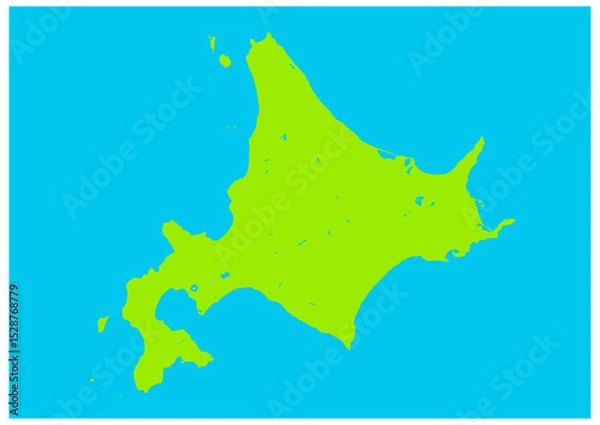 Obraz 日本の北海道の地図