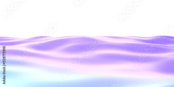 Obraz Undulating waves in pastel purple gradients, Minimalist surreal landscape with smooth fluid like surface, perfect for modern background