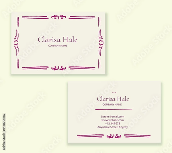 Obraz business card elegant office worker lawyer 