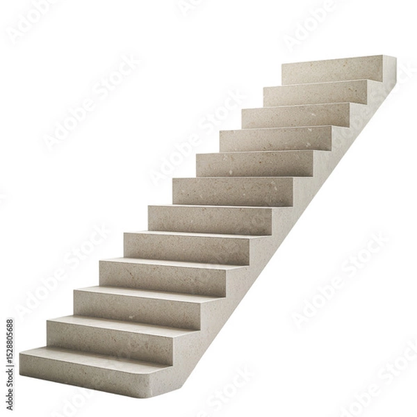 Obraz Architectural concept featuring a modern staircase crafted from speckled stone