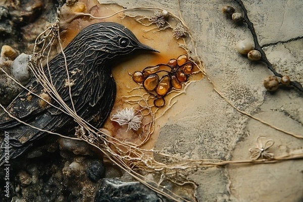 Fototapeta a intricate mixed media art