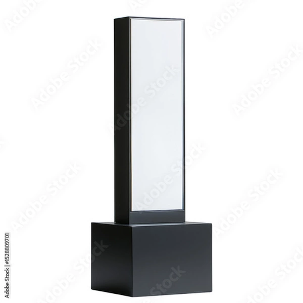 Obraz Elegant black frame light box standing, perfect for showcasing advertising designs