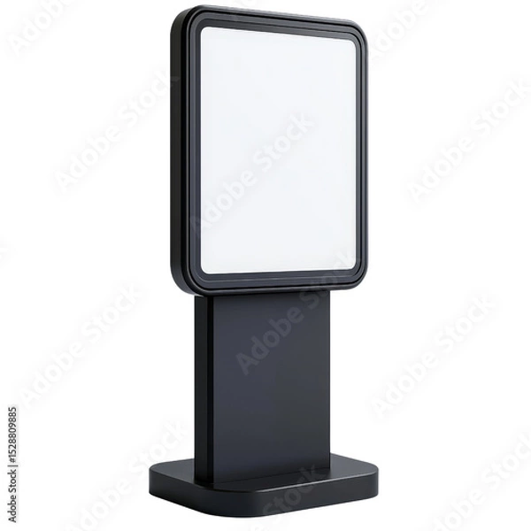 Obraz Modern Blank Advertising Billboard with Black Frame Ready for Customization