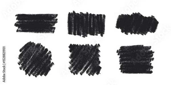 Fototapeta Set of Grunge Brush strokes , Paintbrush Grunge design elements, Hand drawn Grunge texture, horizontal text box backgrounds vector illustrator	