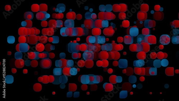 Obraz Red and blue geometric elements abstract tech background