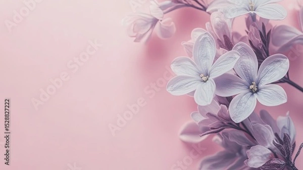 Fototapeta Gentle pink floral display with soft textures