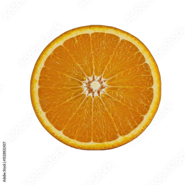 Fototapeta Detailed close-up view of an orange slice.