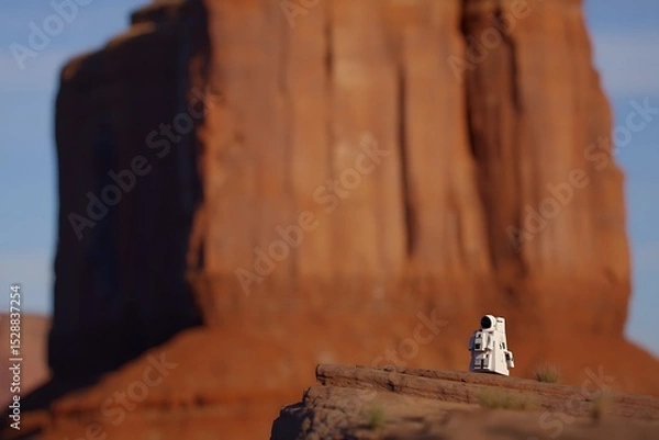 Obraz Astronaut on Martian Landscape Surreal Still