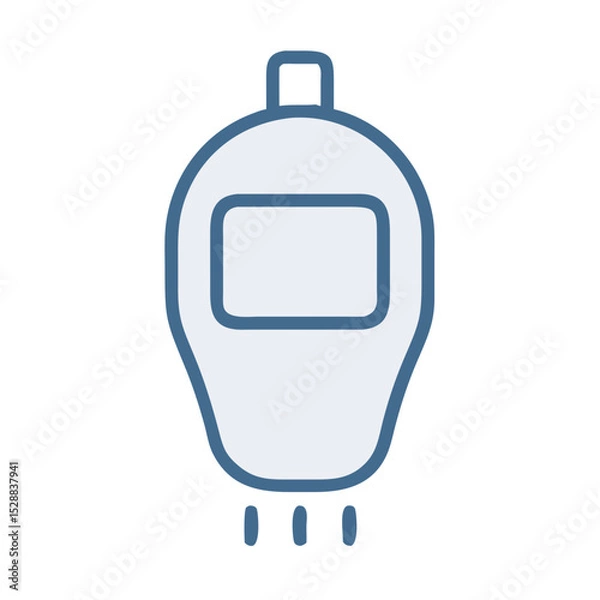 Obraz Portable Gas Sensor Transparent Background Front View Isolated