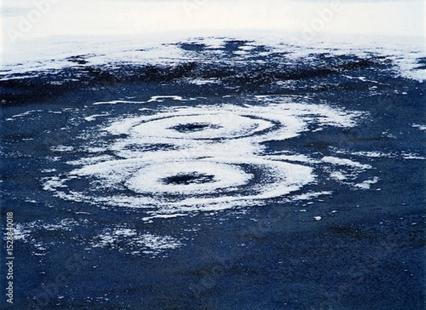 Obraz 氷上の模様（美瑛町）