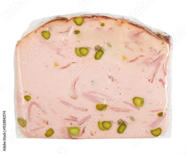 Obraz Ham mixed with grains cut out isolated transparent background