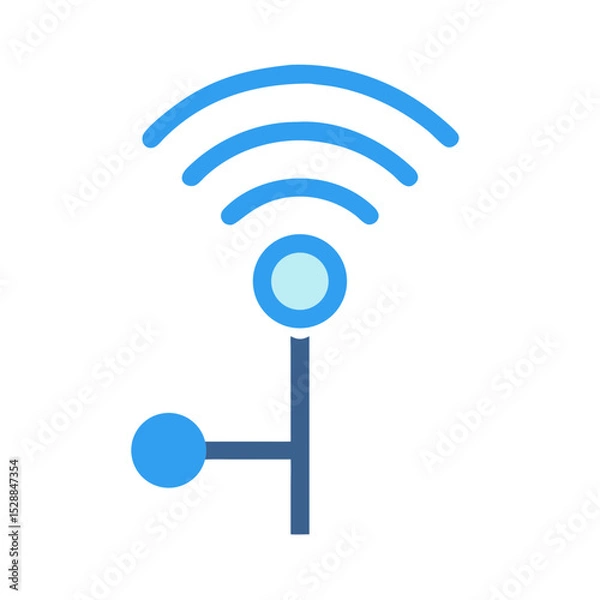 Obraz Wireless Sensor Network Integration illustration Cutout Diagram