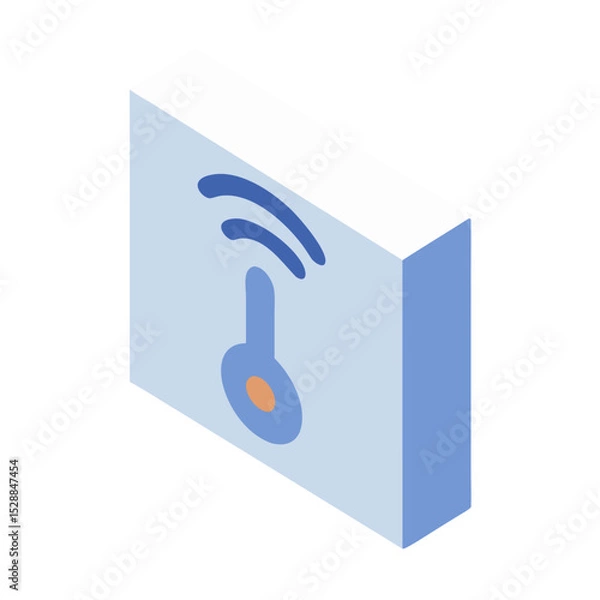 Obraz Wireless Temperature Sensor Node illustration Cutout Perspective View