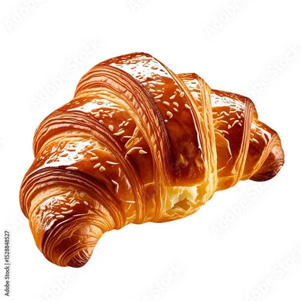Obraz croissant isolated on white background