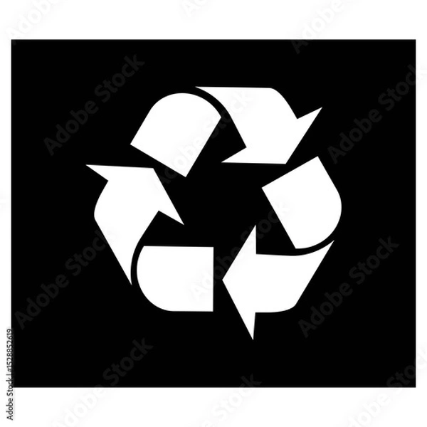 Fototapeta RECYCLE ICON SIGN SYMBOL VECTOR Icon