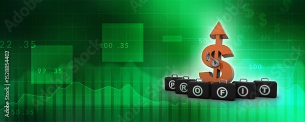 Fototapeta 3d rendering insert key Dollar symbol 
