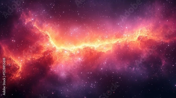 Fototapeta Ethereal Nebula Radiance Majestic Starry Sky Cosmic Cloud Deep Space Scenic Vast Universe Celestial Glow