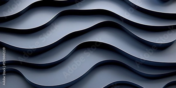 Fototapeta Abstract lines of shiny circle on dark blue 