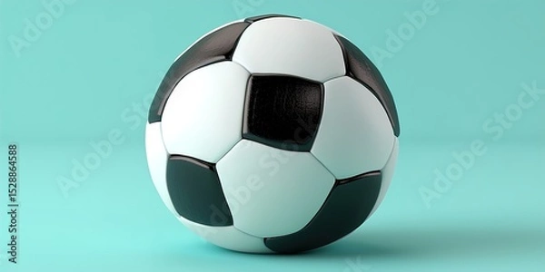 Fototapeta Illustration photo of Football flayer design resource Minimalistic Photo with copy space, award winning 