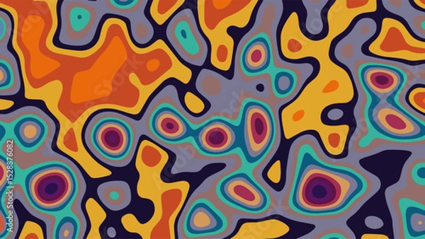 Fototapeta COLORFUL TEMPLATE ABSTRACT PAPER CUT PATTERN DESIGN FLAT PURPLE ORANGE BLUE COLOR FOR WALLPAPER BACKGROUND ELEMENT VECTOR 