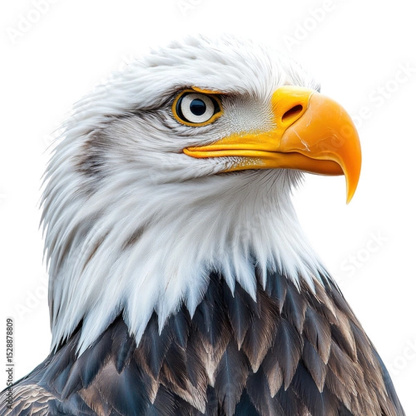Fototapeta Eagle isolated on transparent background.