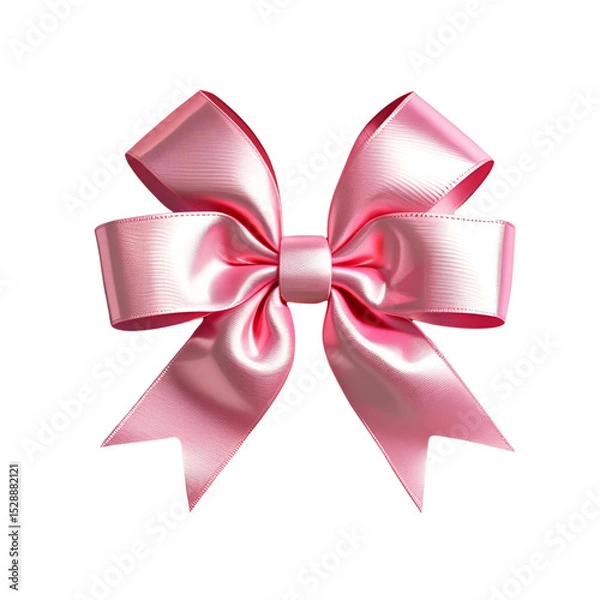 Obraz pink bow isolated on white