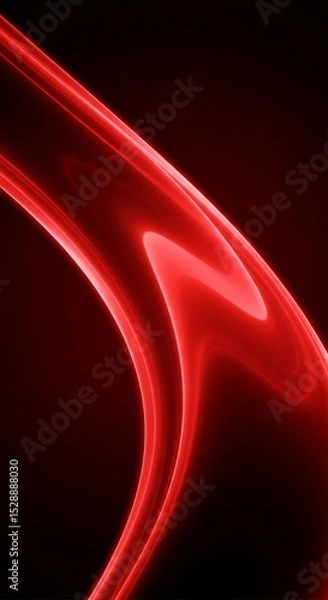 Fototapeta Abstract digital art featuring fluid red lines, ideal for modern and high-tech themes.
