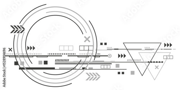 Fototapeta Engineering industry. New technologies. Artificial intelligence. Vector illustration