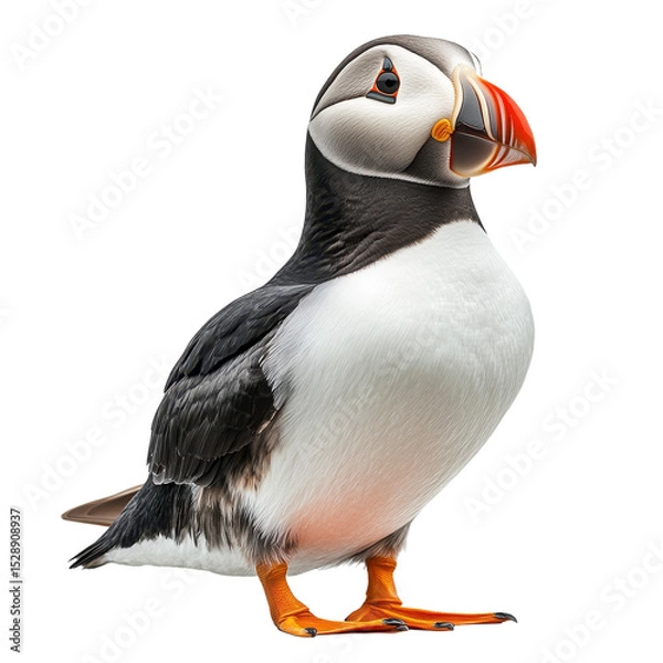 Fototapeta Puffin isolated on transparent background.