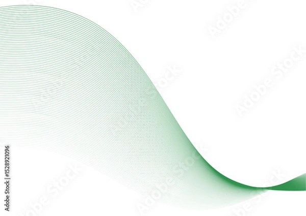 Obraz 緑のシンプルウェーブ背景