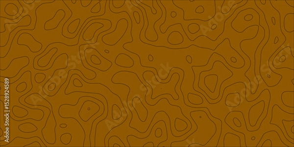 Obraz Decorative outline pattern with flowing abstract shapes

