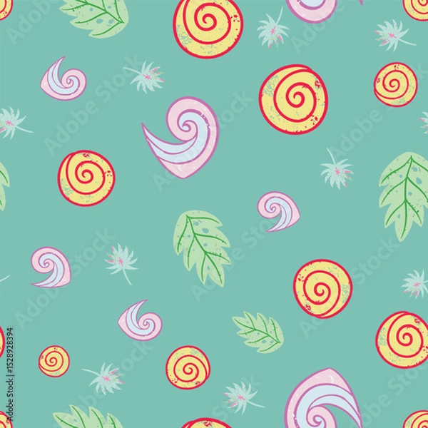 Obraz Summer motifs seamless pattern design background