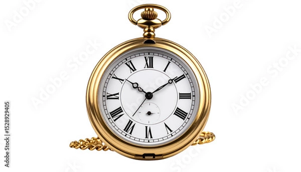Obraz Vintage gold pocket watch