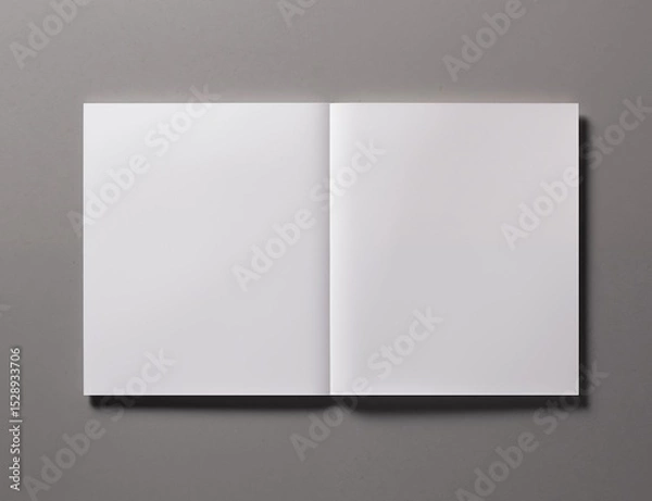 Fototapeta Open book mockup with gray background