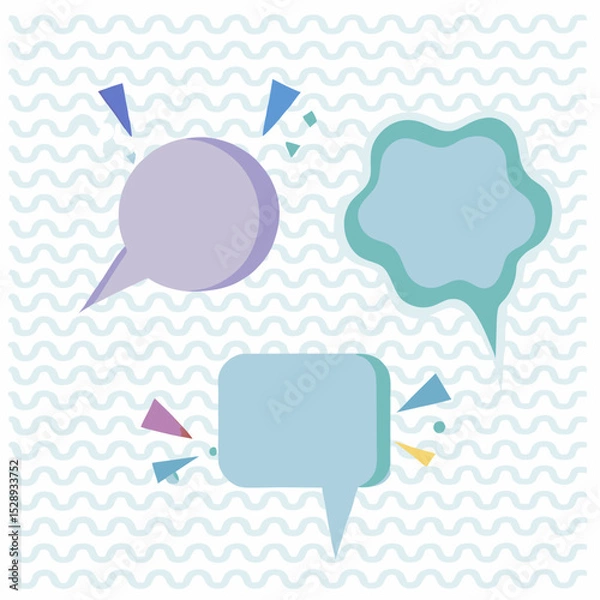 Fototapeta Vintage pink speech bubble frames and tags for scrapbook design
